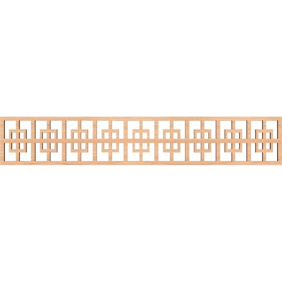 Ekena Millwork 46 5/8"W x 8"H x 3/8"T Cambridge Fretwork Moulding, Hickory