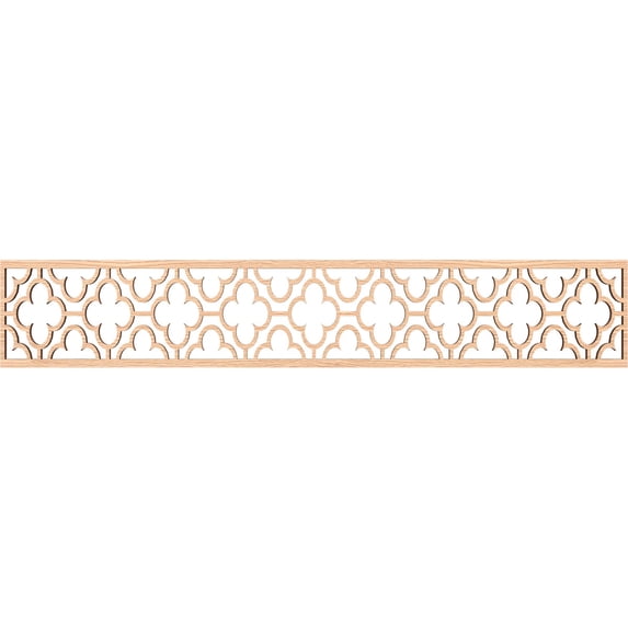 Ekena Millwork 46 5/8"W x 8"H x 3/8"T Chicago Fretwork Moulding, Red Oak
