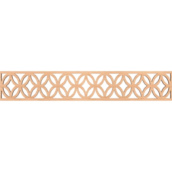 Ekena Millwork 46 5/8"W x 8"H x 3/8"T Crosby Fretwork Moulding, Hickory