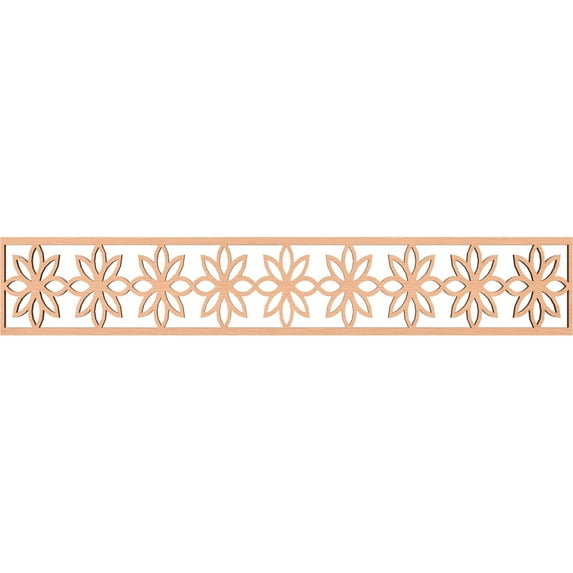 Ekena Millwork 46 5/8"W x 8"H x 3/8"T Daisy Fretwork Moulding, Alder