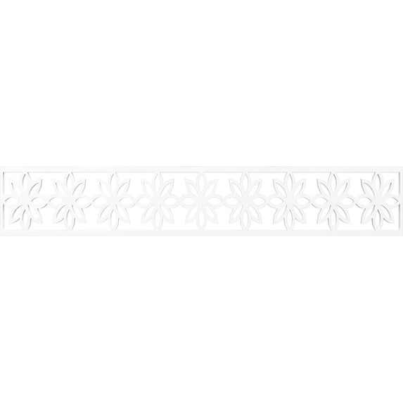 Ekena Millwork 46 5/8"W x 8"H x 3/8"T Daisy Fretwork Moulding, Architectural Grade PVC