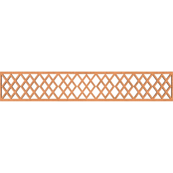 Ekena Millwork 46 5/8"W x 8"H x 3/8"T Hadley Fretwork Moulding, Cherry