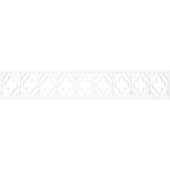 Ekena Millwork 46 5/8"W x 8"H x 3/8"T Hazelton Fretwork Moulding, Architectural Grade PVC