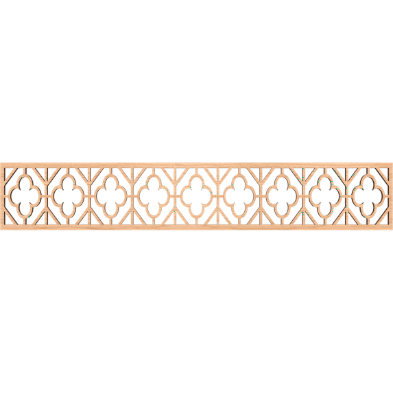 Ekena Millwork 46 5/8"W x 8"H x 3/8"T Hazelton Fretwork Moulding, Hickory