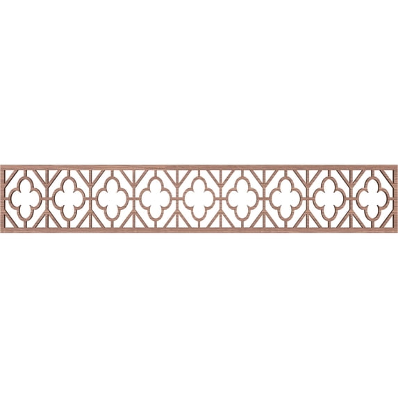 Ekena Millwork 46 5/8"W x 8"H x 3/8"T Hazelton Fretwork Moulding, Walnut