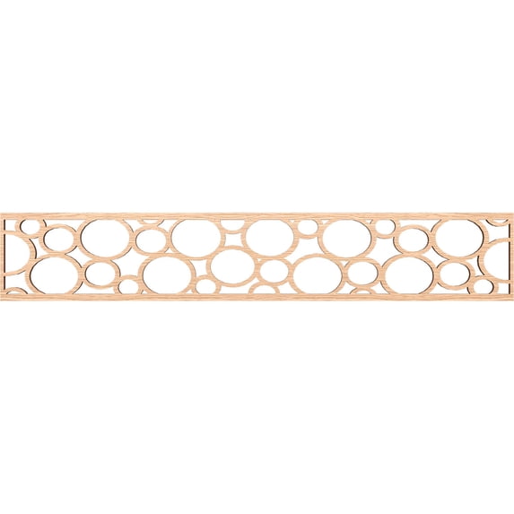 Ekena Millwork 46 5/8"W x 8"H x 3/8"T Hemingway Fretwork Moulding, Red Oak