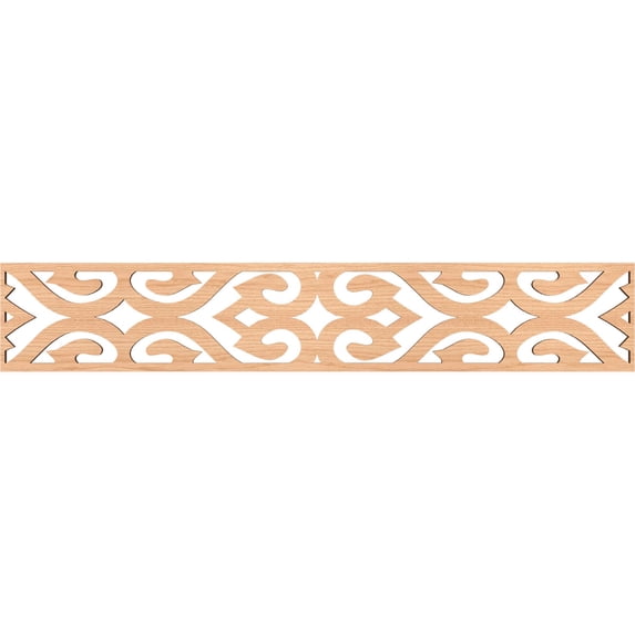 Ekena Millwork 46 5/8"W x 8"H x 3/8"T Keene Fretwork Moulding, Hickory