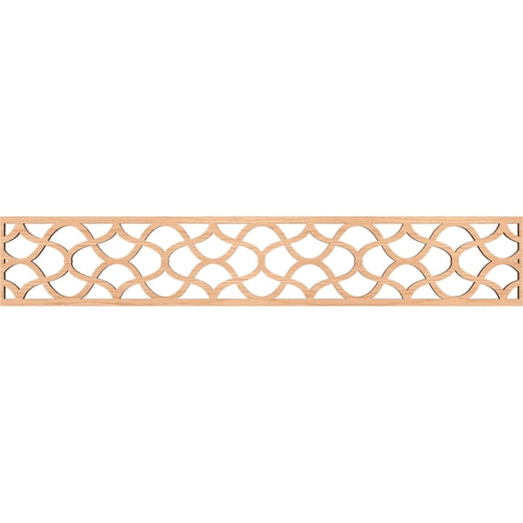Ekena Millwork 46 5/8"W x 8"H x 3/8"T Resort Fretwork Moulding, Hickory
