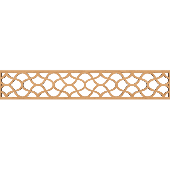 Ekena Millwork 46 5/8"W x 8"H x 3/8"T Resort Fretwork Moulding, Maple