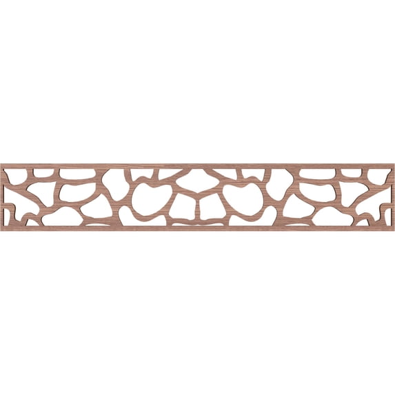 Ekena Millwork 46 5/8"W x 8"H x 3/8"T Rochester Fretwork Moulding, Walnut