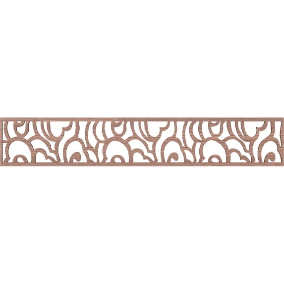 Ekena Millwork 46 5/8"W x 8"H x 3/8"T Springfield Fretwork Moulding, Walnut