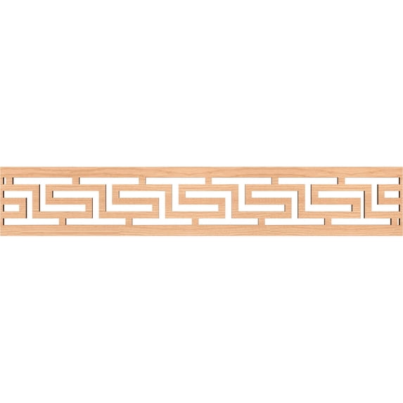Ekena Millwork 46 5/8"W x 8"H x 3/8"T Tulum Fretwork Moulding, Hickory