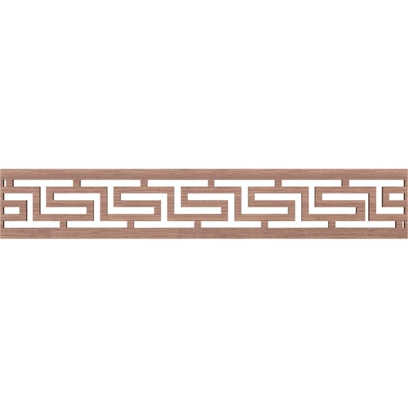 Ekena Millwork 46 5/8"W x 8"H x 3/8"T Tulum Fretwork Moulding, Walnut