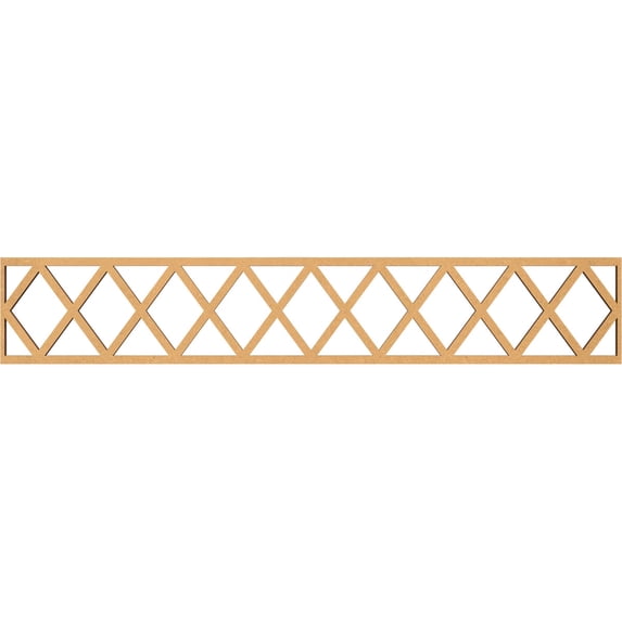 Ekena Millwork 46 5/8"W x 8"H x 3/8"T Wolford Fretwork Moulding, Wood (Paint Grade)