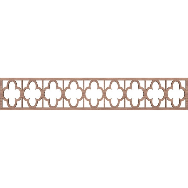 Ekena Millwork 46 5/8"W x 8"H x 3/8"T Woodall Fretwork Moulding, Walnut