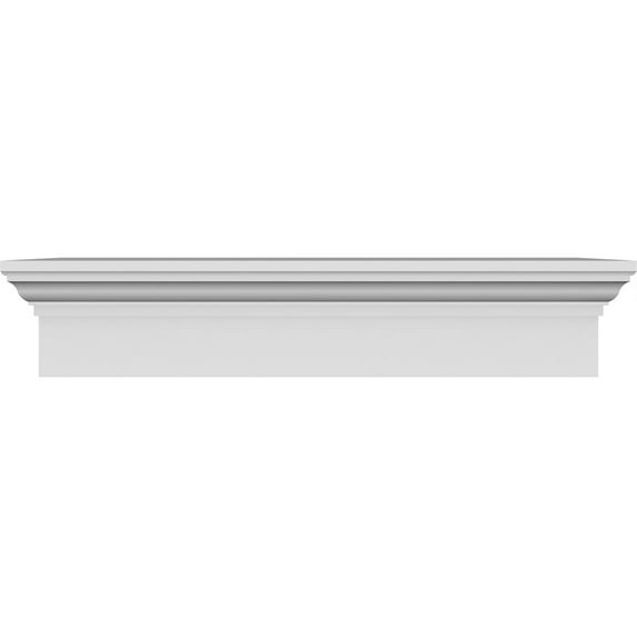 Ekena Millwork 46" Bottom Width x 49 1/2" Top Width x 6"H x 1"P Traditional Crosshead
