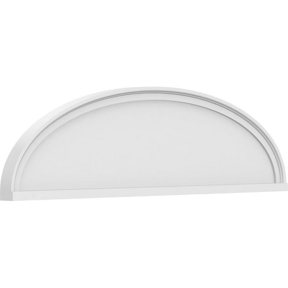 Ekena Millwork 46"W x 12-1/2"H x 2"P Elliptical Smooth Architectural Grade PVC Pediment