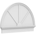 thumbnail image 1 of Ekena Millwork 46"W x 29-3/4"H x 2-3/4"P Half Round 3 Spoke Architectural Grade PVC Combination Pediment, 1 of 7