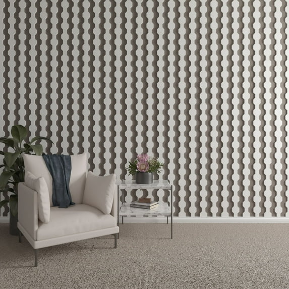 Ekena Millwork 47"H x 1/2"T Pontiac PVC Adjustable Decorative Slat Wall Panel Kit, Unfinished (contains 16 Slats + 1 Straight Edge Starter Slat)