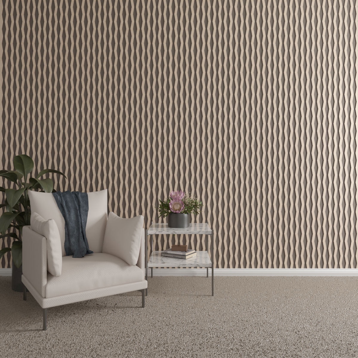 Eastport 47" Red Oak Adjustable Decorative Slat Wall Panel Kit