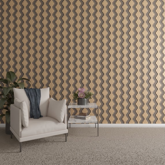 Ekena Millwork 47"H x 1/4"T Gypsum Adjustable Wood Decorative Slat Wall Panel Kit, Maple (contains 14 Slats + 1 Straight Edge Starter Slat)