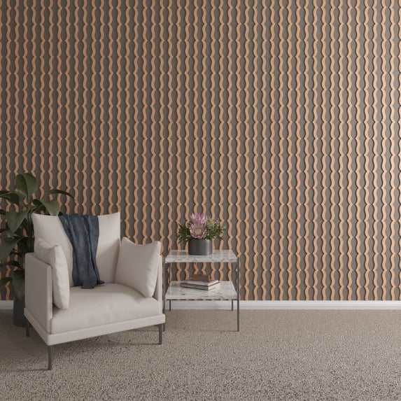 Ekena Millwork 47"H x 1/4"T May Adjustable Wood Decorative Slat Wall Panel Kit, Cherry (contains 43 Slats)