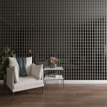 Ekena Millwork 47"H x 1/8"T Casablanca Adjustable Acrylic Decorative Slat Wall Panel Kit, Black (contains 30 Slats + 1 Straight Edge Starter Slat)