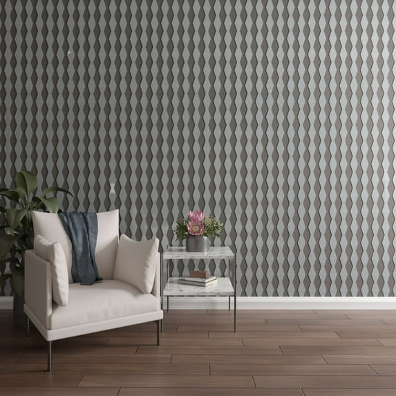 Ekena Millwork 47"H x 1/8"T Cimarron Adjustable Acrylic Decorative Slat Wall Panel Kit, Grey (contains 23 Slats + 1 Straight Edge Starter Slat)