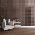 thumbnail image 1 of Ekena Millwork 47"H x 1/8"T Cimarron Adjustable Acrylic Decorative Slat Wall Panel Kit, Rose Gold Mirror (contains 23 Slats + 1 Straight Edge Starter Slat), 1 of 12