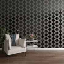 Ekena Millwork 47"H x 1/8"T Marrakesh Adjustable Acrylic Decorative Slat Wall Panel Kit, Black (contains 11 Slats   1 Straight Edge Starter Slat)