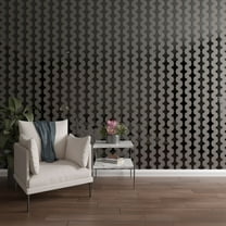 Ekena Millwork 47"H x 1/8"T Pandora Adjustable Acrylic Decorative Slat Wall Panel Kit, Black (contains 16 Slats   1 Straight Edge Starter Slat)