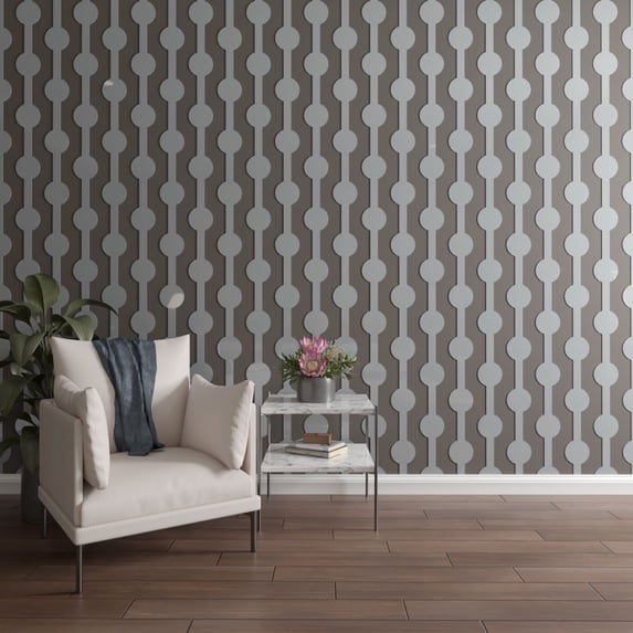 Ekena Millwork 47"H x 1/8"T Pomeroy Adjustable Acrylic Decorative Slat Wall Panel Kit, Grey (contains 12 Slats)