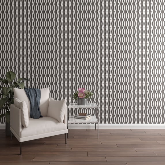Ekena Millwork 47"H x 1/8"T Rakaia Adjustable Acrylic Decorative Slat Wall Panel Kit, White (contains 22 Slats)