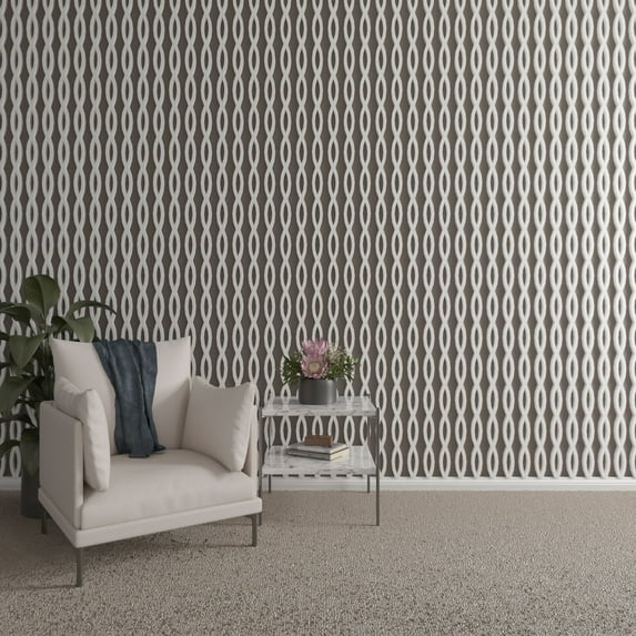 Ekena Millwork 47"H x 1"T Rakaia PVC Adjustable Decorative Slat Wall Panel Kit, Unfinished (contains 22 Slats)