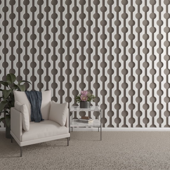Ekena Millwork 47"H x 3/4"T Pomeroy PVC Adjustable Decorative Slat Wall Panel Kit, Unfinished (contains 12 Slats)