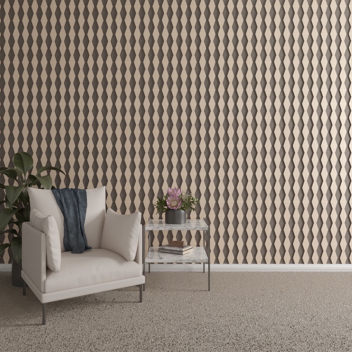 Ekena Millwork 47"H x 3/8"T Cimarron Adjustable Wood Decorative Slat Wall Panel Kit, Red Oak (contains 23 Slats + 1 Straight Edge Starter Slat)