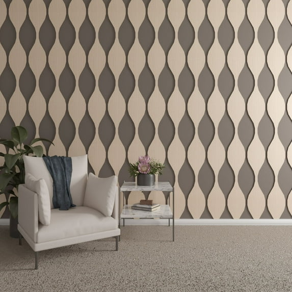 Ekena Millwork 47"H x 3/8"T Ozark Adjustable Wood Decorative Slat Wall Panel Kit, Red Oak (contains 8 Slats + 1 Straight Edge Starter Slat)