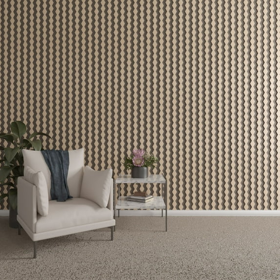 Ekena Millwork 47"H x 3/8"T Sheyenne Adjustable Wood Decorative Slat Wall Panel Kit, Hickory (contains 27 Slats + 1 Straight Edge Starter Slat)