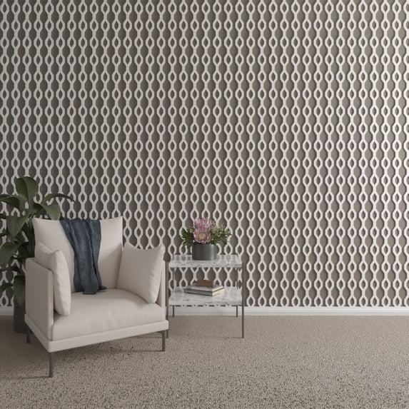Ekena Millwork 47"H x 3/8"T Wabash PVC Adjustable Decorative Slat Wall Panel Kit, Unfinished (contains 23 Slats + 1 Straight Edge Starter Slat)
