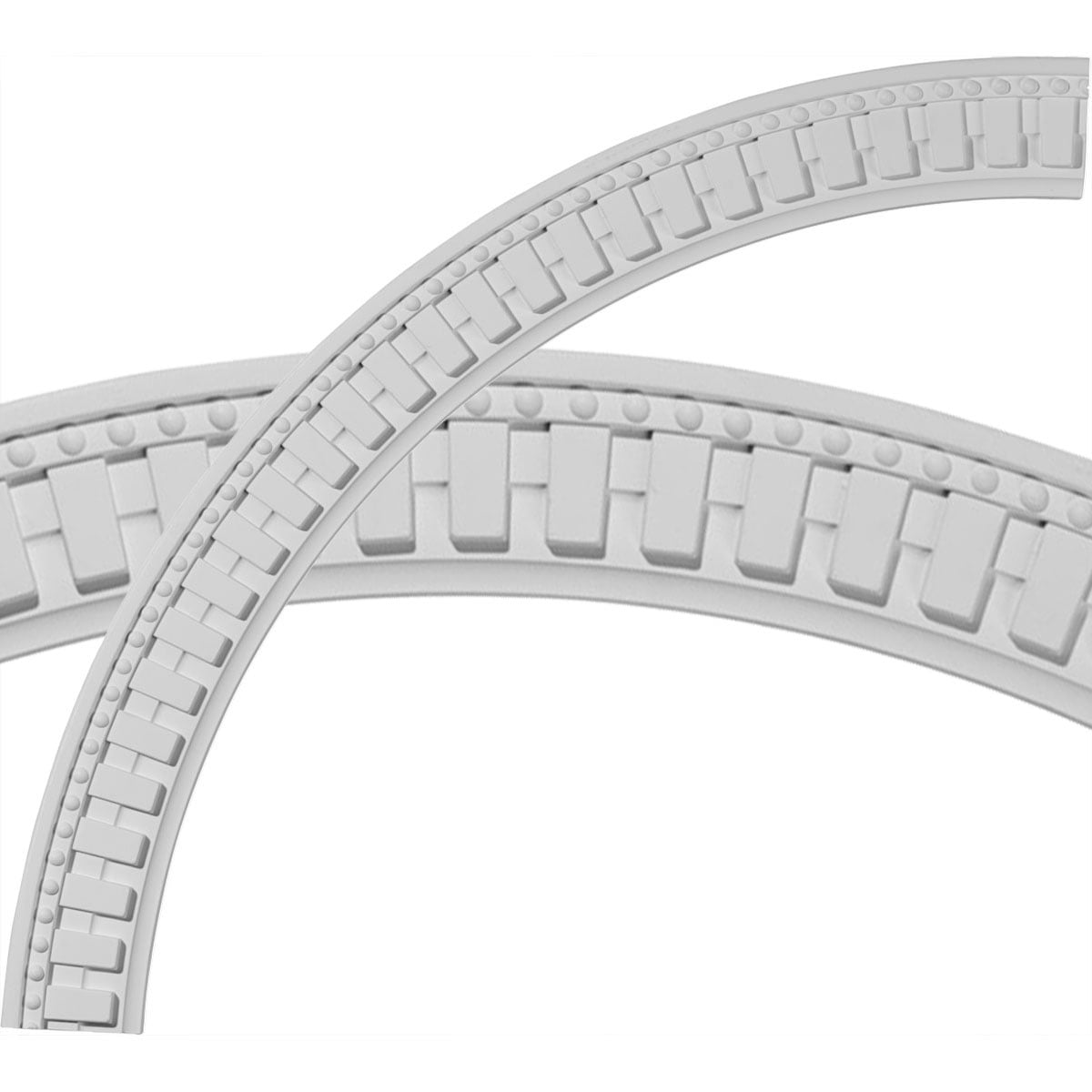 Ekena Millwork 47" Primed Dentil and Bead Decorative Ceiling Ring