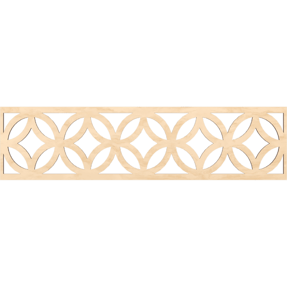 Ekena Millwork 47"W x 12"H x 1/4"T Crosby Fretwork Moulding, Birch