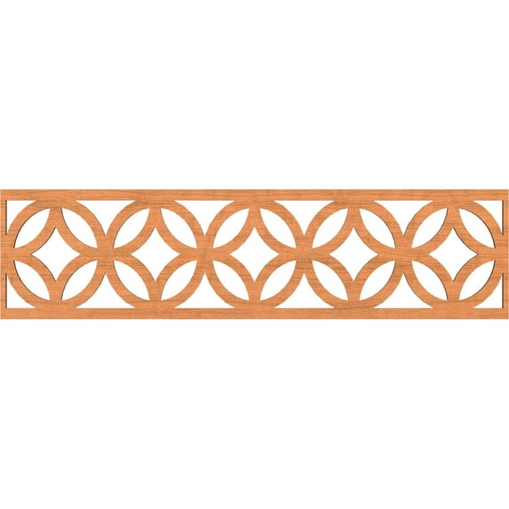 Ekena Millwork 47"W x 12"H x 1/4"T Crosby Fretwork Moulding, Cherry