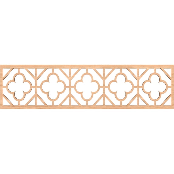 Ekena Millwork 47"W x 12"H x 1/4"T Hazelton Fretwork Moulding, Hickory