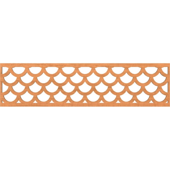 Ekena Millwork 47"W x 12"H x 1/4"T Hudson Fretwork Moulding, Cherry