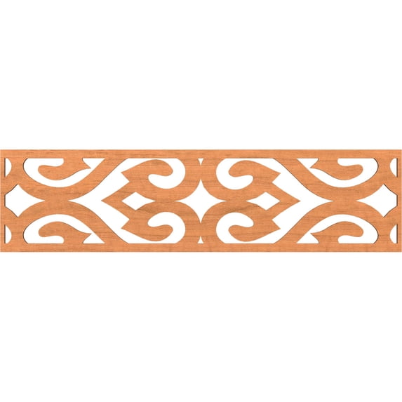 Ekena Millwork 47"W x 12"H x 1/4"T Keene Fretwork Moulding, Cherry