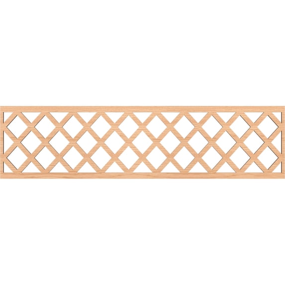Ekena Millwork 47"W x 12"H x 1/4"T Manchester Fretwork Moulding, Hickory