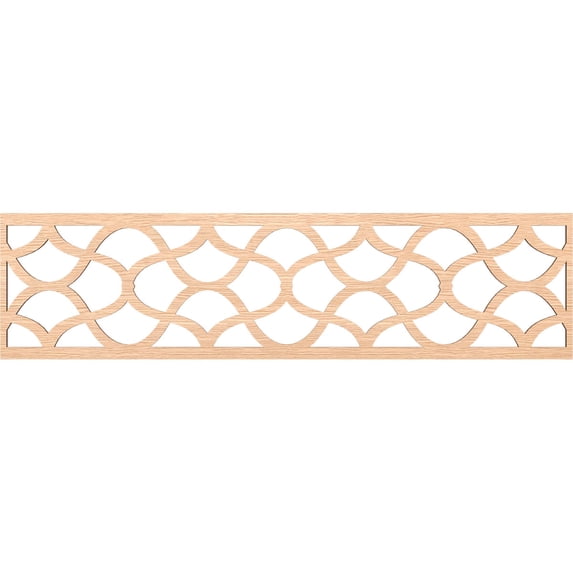 Ekena Millwork 47"W x 12"H x 1/4"T Resort Fretwork Moulding, Red Oak