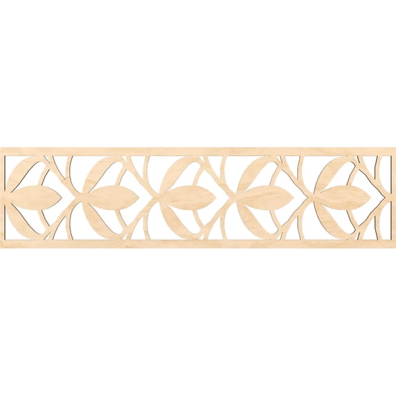 Ekena Millwork 47"W x 12"H x 1/4"T Salem Fretwork Moulding, Birch