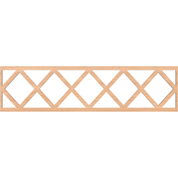 Ekena Millwork 47"W x 12"H x 1/4"T Wolford Fretwork Moulding, Hickory