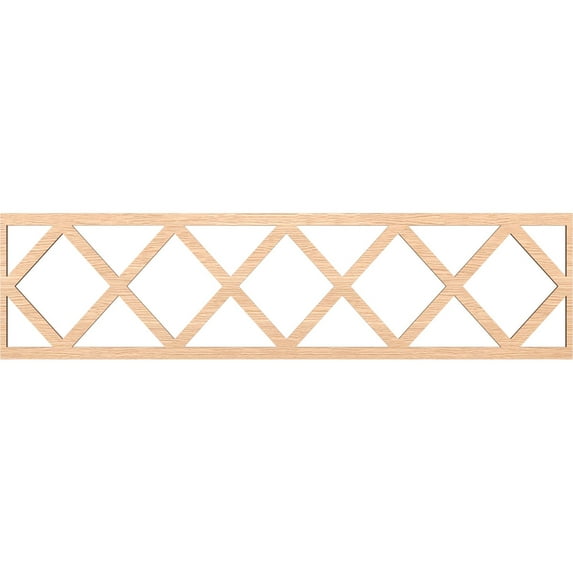 Ekena Millwork 47"W x 12"H x 1/4"T Wolford Fretwork Moulding, Red Oak